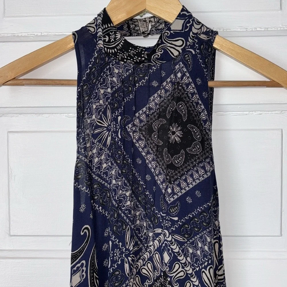FREE PEOPLE INTIMATELY BEAUX MOCK NECK HANDKERCHIEF SLIP DRESS / TUNIC